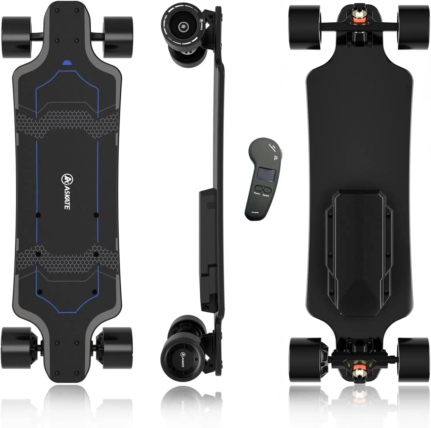 ASKATE A1 Electric Skateboard with Remote Beginner Longboard Up to 17 Mile Range