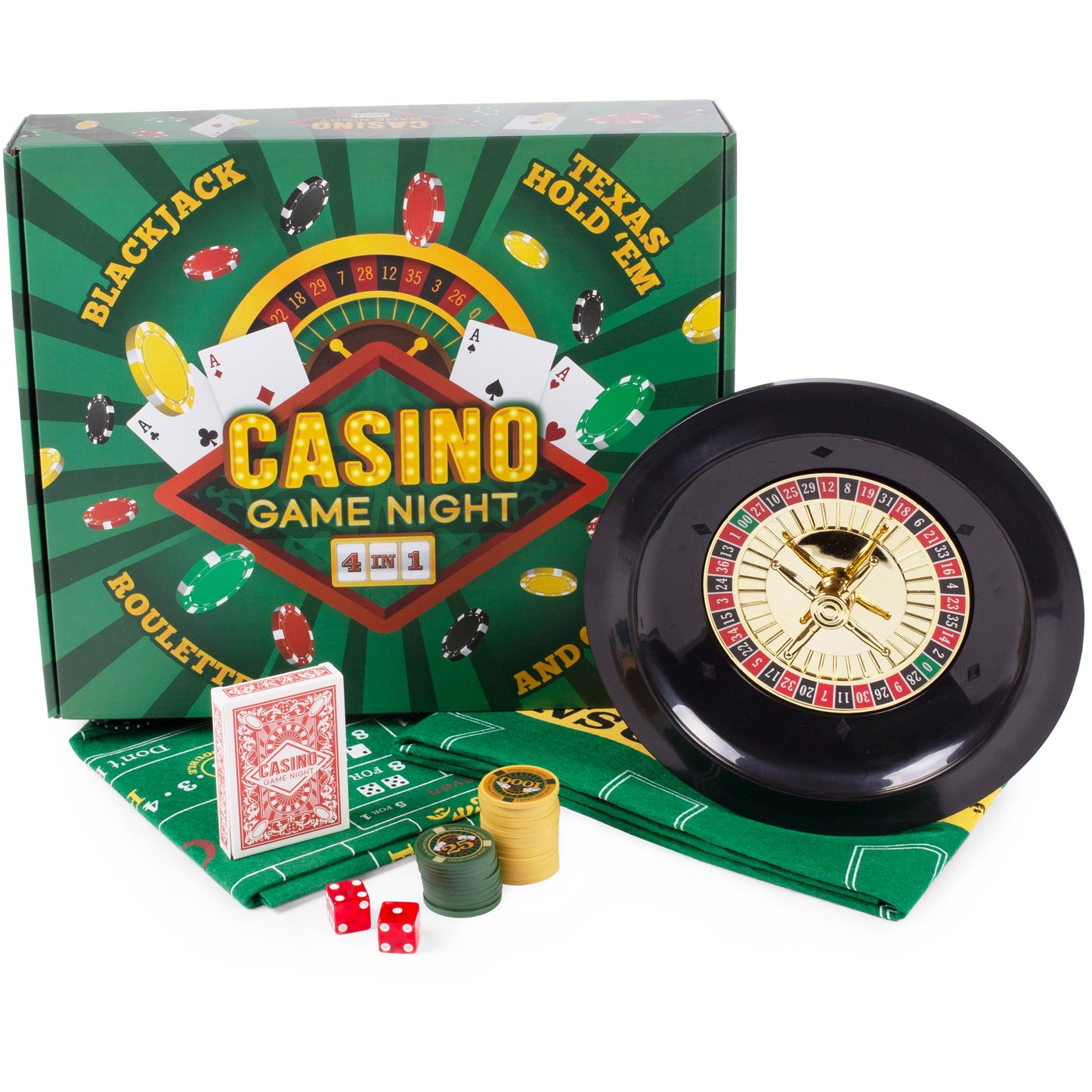 Casino Game Night: 4 Games in 1