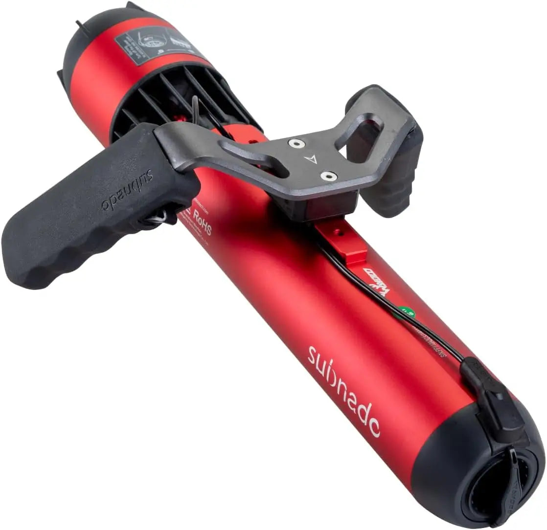 Waydoo Subnado Underwater Scooter Black and Red Compact Travel Sea Scooter with Fast Charging