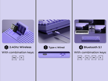 XVX M67 JadeStone Mechanical Keyboard With IMD-Tech Keycaps (Interstellar Black)