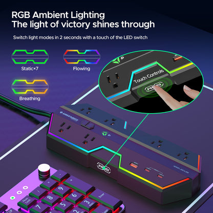4000J Gaming Power Strip Surge Protector