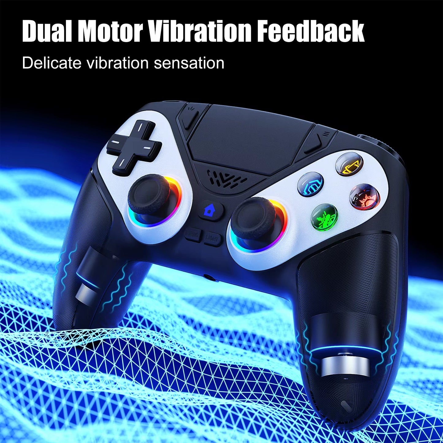 RGB Wireless Controller Compatible with PS5 and PC