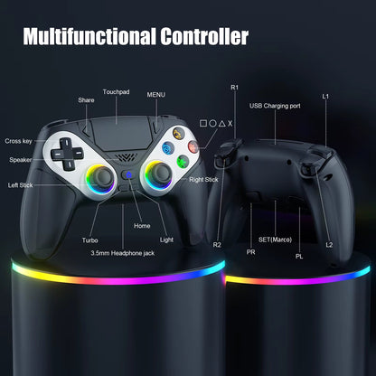 RGB Wireless Controller Compatible with PS5 and PC
