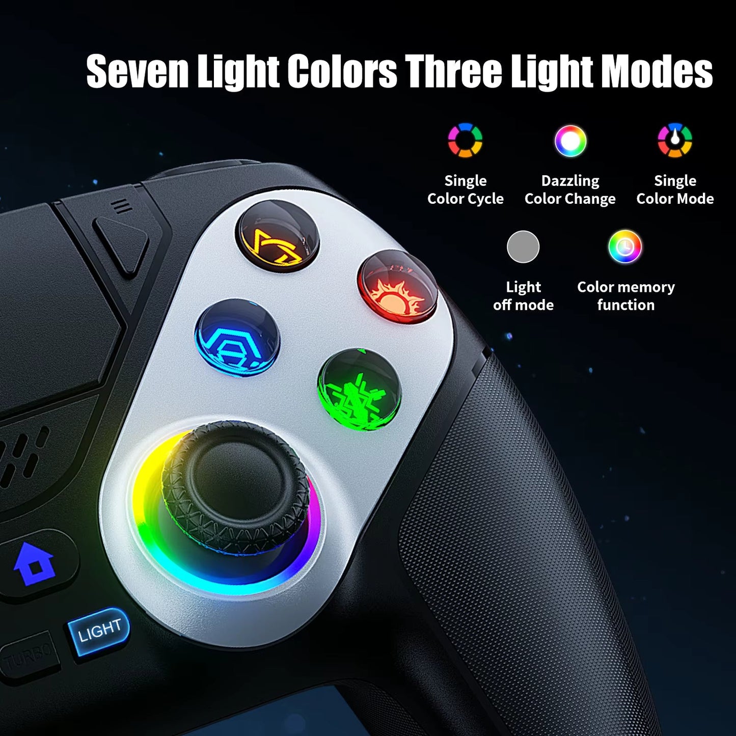 RGB Wireless Controller Compatible with PS5 and PC