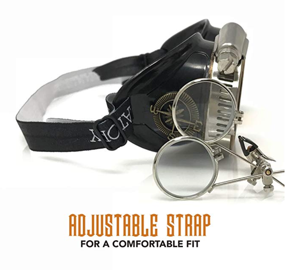Steampunk Goggles with Magnifying Loupes