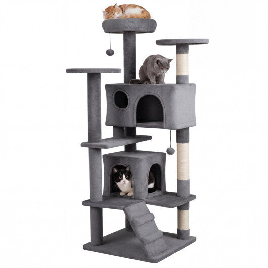 52 Inch Tall Cat Tree Tower for Indoor Cats-Pink